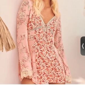Free People Odette Printed Tunic Woven Top